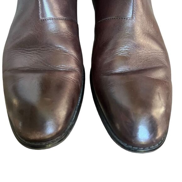 John Varvatos $698 Amsterdam Brown Leather Ankle Boots Size 13 Slip On - Picture 3 of 15
